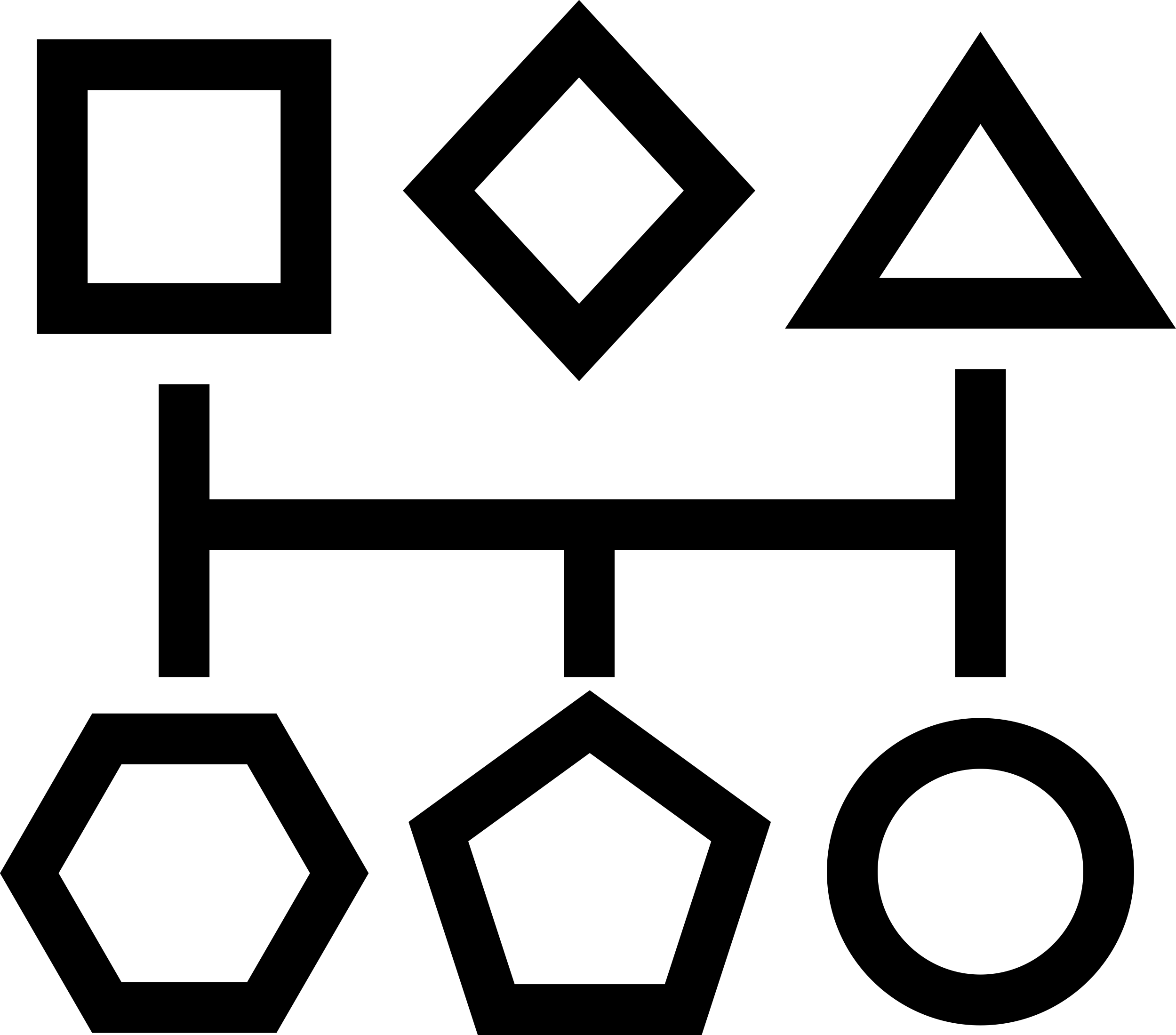 Geometrical Basic Shapes Outlines In A Graphic Connected By Lines Silhouette Svg Vector Free Vectors
